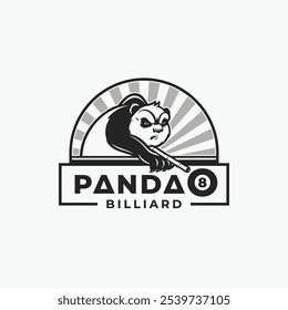 Panda Billard Logo Design Vorlage