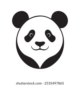 Ilustração do vetor de cor preta panda