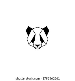 Panda black sign icon. Vector illustration eps 10