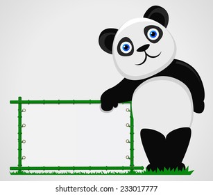 panda with blank