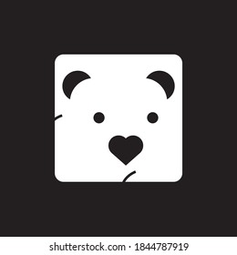 panda box silhouette logo design inspiration