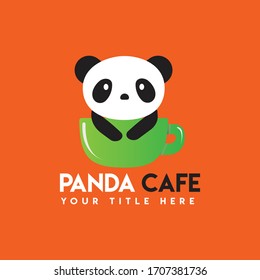 Panda Cafe Logo - Cafe Branding Logo