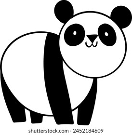 Panda Cartoon Animal Vector Ilustration