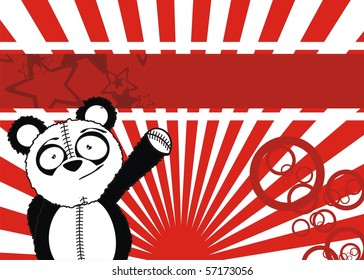 panda cartoon background in vector format