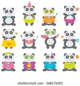 Panda Cartoon Character Stock Vector (Royalty Free) 268176392