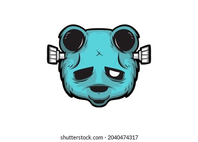 panda cartoon character vector drawing