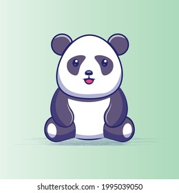 panda cartoon illustration vector icon