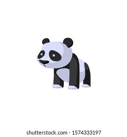 panda cartoon isolated vector on a white background