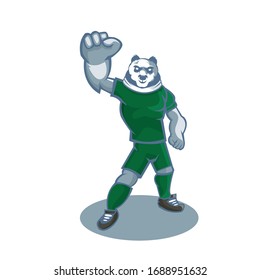 Panda cartoon mascot design illustration