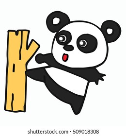 Panda cartoon for t-shirt design