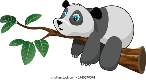 Panda Cartoon vetor art and illustration