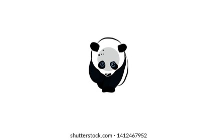 Panda character, panda is coming. - vector