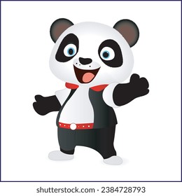 Panda Character Design and Cartoon Character Design