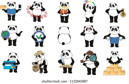 Panda - a character that describes the activities connected to any kind of services/shops and life in general