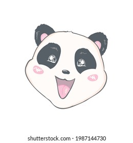  panda character vector design, greeting card, cartoon hand drawn