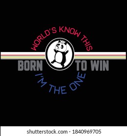 Ilustración del vector de caracteres Panda con fondo negro