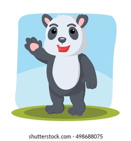 panda character vector illustration design