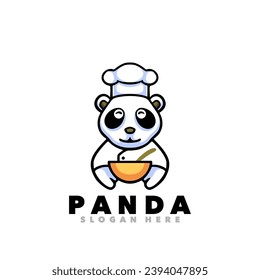 Logo-Vorlage des Küchenchefs Panda