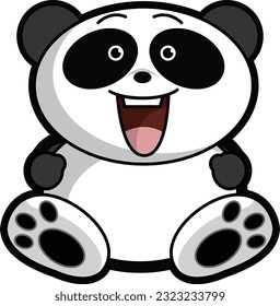 Panda, China's representative animal, is made into a sedentary smiling character