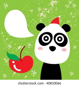 panda christmas greeting