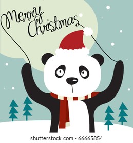 Panda Christmas Greeting 4