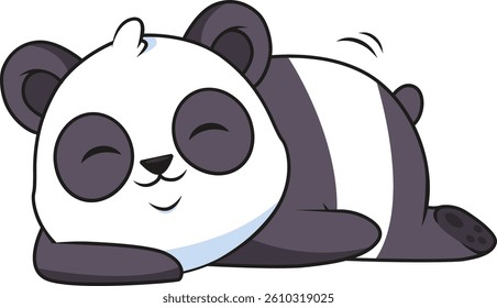 Panda Clipart icon, Cute Animal Set. cute panda illustration vector image. perfect for Stickers, Prints for Clothing, Coloring Pages.