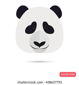 Panda color flat icon