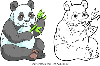 Panda Malbuch für Kinder
