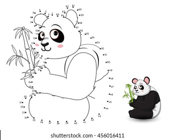 Panda Connect the dot and color set 2