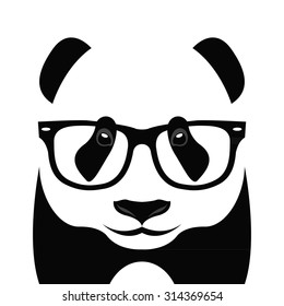 Panda with cool glasses