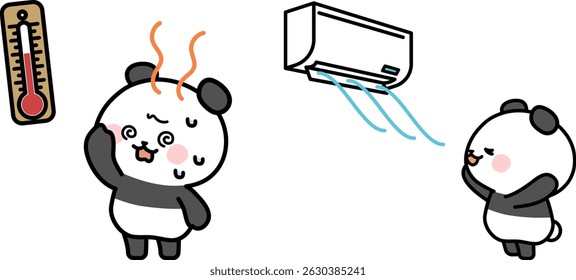 Panda Cooling set for heat stroke prevention.
