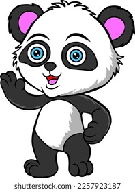 Panda-Cupe, Vektorgrafik einzeln auf weißem Hintergrund