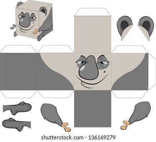 A Panda Cube.Toy For Assemblage