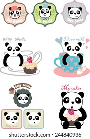 Panda in cup of tea