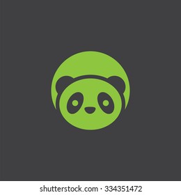 panda cut identity template icon design element