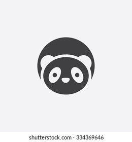 panda cut identity template icon design element