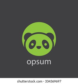 panda cut identity template icon design element