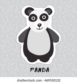 Panda : Cute Animal Set : Vector Illustration