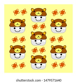 panda cute concept initial logo 