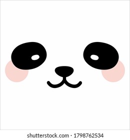Panda-süße Gesichtsdesign, Vektorgrafik
