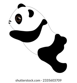 Panda cute fluffy panda in different poses.
Japanese traditional ink painting
 in the oriental style of sumi e, wu shin, go hua,
SSTK abstract,
vector illustration.