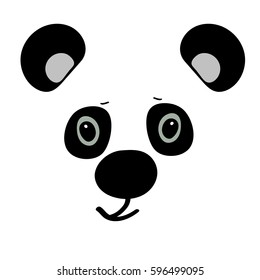 Panda cute funny cartoon head