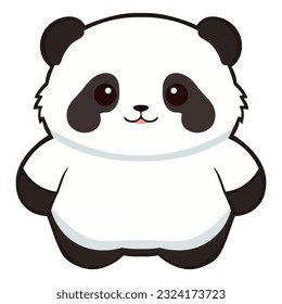 Panda cute little animal vector illustration