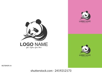 panda cute logo icon vector design