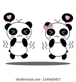 panda cute love