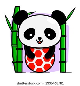 panda cute want to play soccer illustration for kids t-shirt,story book,children cover book,comic and others