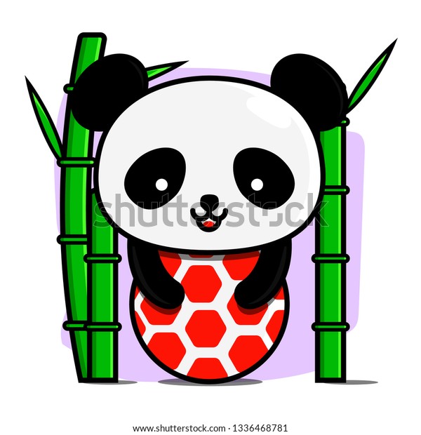 panda cute want\
to play soccer illustration for kids t-shirt,story book,children\
cover book,comic and\
others