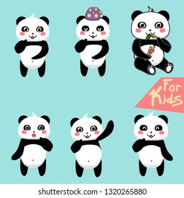 Panda Day All Kawaii Cute Little Stock Vector (Royalty Free) 1316278145 ...