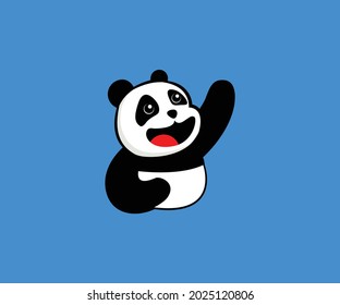 panda design fun and simple for mascot logo 