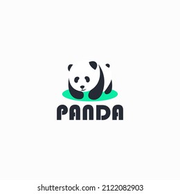 Panda design logo vector animal